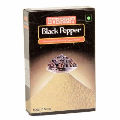 Everest Black Pepper Ground Spice Used As a Flavoring Spice in Veg and Non-veg Preparations (Box, 100 Gms)
