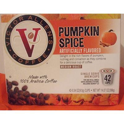 VICTOR ALLEN'S PUMPKIN SPICE MEDIUM ROAST, SINGLE SERVE COFFEE, 42 K-CUPS