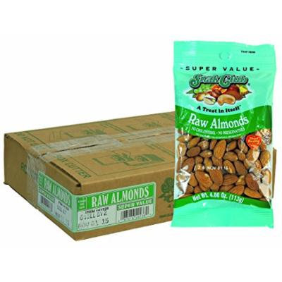 SNAK CLUB SUPER VALUE RAW ALMONDS 4oz 113g Each (6 in a Pack)