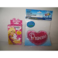 Reusable Cold Boo Boo Pack + Bandages for Kids - Heart Princess + Barbie Bandages