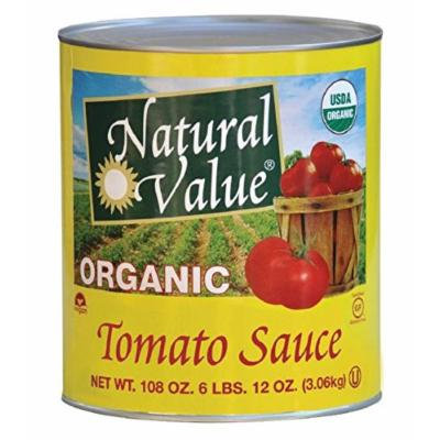 Natural Value Organic Tomato Sauce, 106 Ounce (Pack of 6)