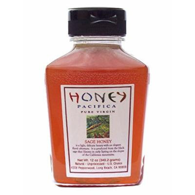 Honey Pacifica Sage Honey, 12 oz. Squeeze Jar, Unfiltered, Unprocessed Honey Direct From a California Beekeeper