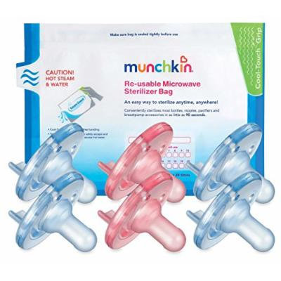 Philips Avent Soothie Pacifier 3 + Months (6 Pack), Blue/Pink with Bonus Steam Sterilizer Bag