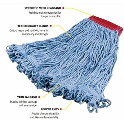 Rubbermaid Commercial Super Stitch Blend Large Mop Heads - Two (2) Pack