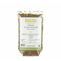 Banyan Botanicals Cumin Whole - Certified Organic, 1/2 lb - Cuminum cyminum - Common cooking spice that promotes healthy digestion