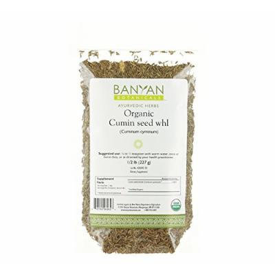 Banyan Botanicals Cumin Whole - Certified Organic, 1/2 lb - Cuminum cyminum - Common cooking spice that promotes healthy digestion