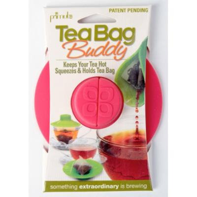 Epoca Silicone Tea Bag Buddy and Cup Cover Lid, 2-Pack, Pink