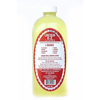 Lincoln E-Z Cleaner Suede Nubuck Satin Leather Nylon Fabric Shoe Cleaner 8 oz.