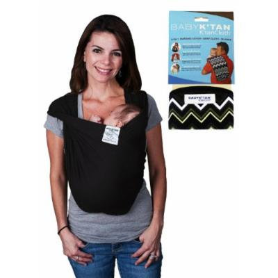 Baby K'Tan Bundle - 2 items: Baby Carrier - Medium (Black) AND K'Tan Cloth (Zig Zag)