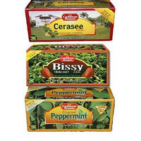 Caribbean Dreams Tea Collection - Carton of Bissy (Kola Nut) Tea, a Carton of Cerasse Tea Plus a Carton of Peppermint Herbal Tea - Bundle of Three 24 Count Packs