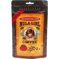 Hula Girl 100% Kona Coffee Freeze Dried Instant 1.75 oz Bag (Pack of 6)
