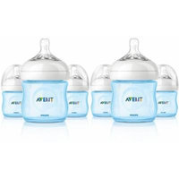 Philips AVENT Natural 4 Ounce Bottle 6 Pack - Blue