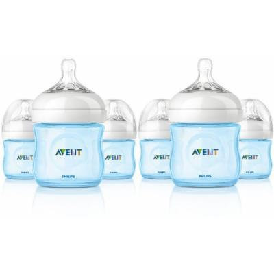 Philips AVENT Natural 4 Ounce Bottle 6 Pack - Blue