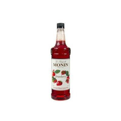 Monin Flavored Syrup, Strawberry, 33.8-Ounce Plastic Bottle (1 liter)