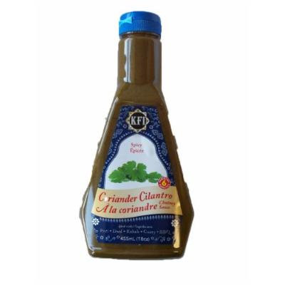 KFI Coriander Cilantro Chutney Sauce, Spicy, 15.4 fl-Ounce Bottles (Pack of 3)