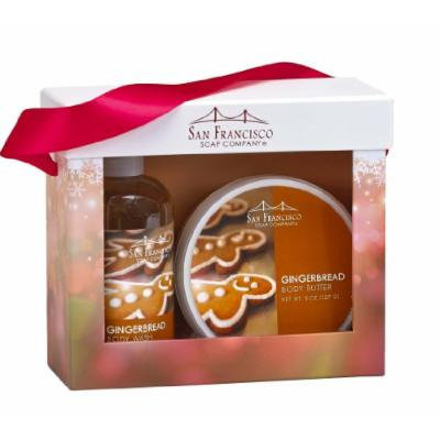 San Francisco Soap Company Holiday Body Wash & Body Butter Gift Set (Gingerbread)