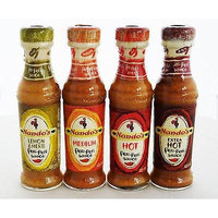 Nandos Peri Peri Sauces 125ml - Lemon & Herb (Mild), Medium, Hot AND Extra Hot Sauce.