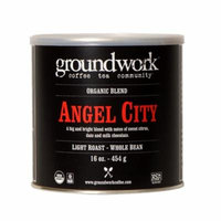 Groundwork Coffee, Organic Angel City, Whole Bean, 16 Ounce Cans (Pack of 2)