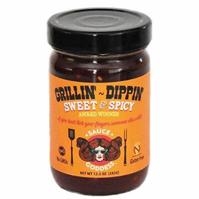 Sauce Goddess Grill Glaze, Sweet and Spicy, 54 Ounce (Pack of 4)
