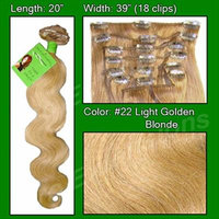 Pro Extensions Hair Extensions #22 Medium Blonde - 20 inch Body Wave