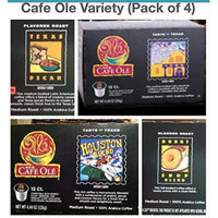 H.E.B Cafe Ole Variety k-cup SAN ANTONIO; HOUSTON; TEXAS PECAN & DONUT SHOP 12 cts (Pack of 4)