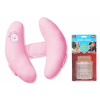 Angel Guard Seat Buckle Safety Guard 2 Pack with Cradler Head Support, Pink