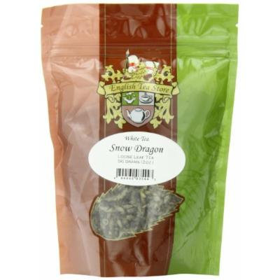 English Tea Store Loose Leaf, Snow Dragon White Tea Pouches, 2 Ounce