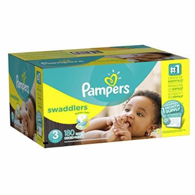 Pampers Swaddlers Diapers, Size 3, One Month Supply, 180 Count (Packaging May Vary)
