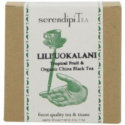 SerendipiTea Lili' Uokalani, Tropical Fruit & Organic China Black Tea, 4 Ounce Box