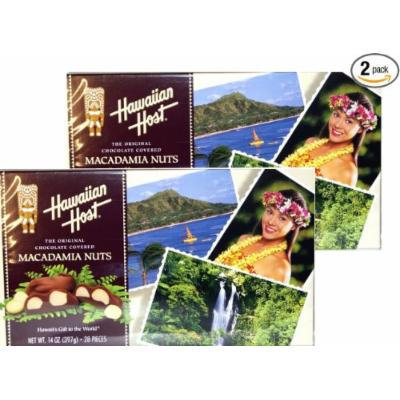 Hawaiian Host The Original chocolate Covered MACADAMIA NUTS BOX 14 OZ (397 g) Pack of 2