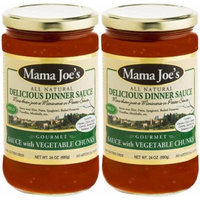 Mama Joe's Delicious Gourmet Sauce with Vegetable Chunks. MILD All Natural Gluten Free No High Fructose Corn Syrup Low Sodium (180mg) 2 Pack - 24oz Big Jars. Pasta Spaghetti Rice Potatoes Meatballs