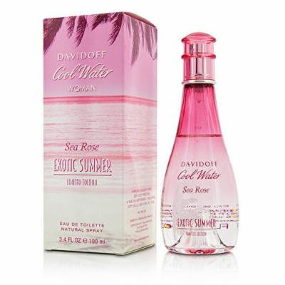 Davidoff Cool Water Sea Rose Exotic Summer Eau De Toilette Spray for Women, 3.4 Ounce