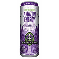 Sambazon Amazon Energy Drink, Low-Calorie Acai Berry, 12 Ounce (Pack of 24)