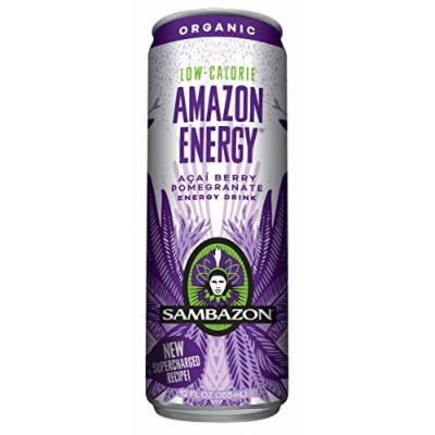 Sambazon Amazon Energy Drink, Low-Calorie Acai Berry, 12 Ounce (Pack of 24)