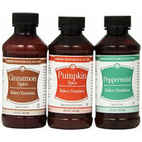 Lorann Oils Bakery Emulsion Bundle, Cinnamon Spice, Peppermint and Pumpkin Spice, 12 Fluid Ounce