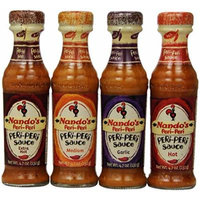 Nando's Peri Peri Sauce Variety 4 Flavors Combination, 4.7 Ounce (Pack of 4)