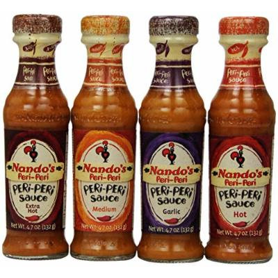 Nando's Peri Peri Sauce Variety 4 Flavors Combination, 4.7 Ounce (Pack of 4)