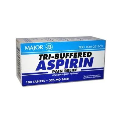 Buffered Aspirin 325 Mg Tablets 100 Count Pack of 2