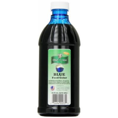 Chef-O-Van Food Coloring, Blue, 16 Ounce