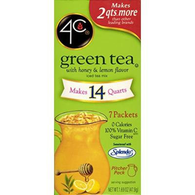 4C Totally Light Green Tea, 7-Count Packets (Pack of 4)
