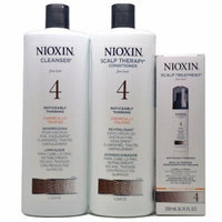 Nioxin System 4 Cleanser & Scalp Therapy Liter Duo w/ Scalp Treatment 200 Ml Set