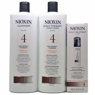 Nioxin System 4 Cleanser & Scalp Therapy Liter Duo w/ Scalp Treatment 200 Ml Set
