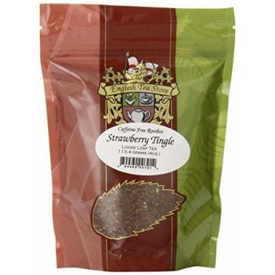 English Tea Store Loose Leaf, Strawberry Tingle Rooibos Tea Pouches, 4 Ounce