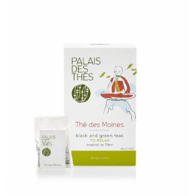 Palais des Thés Thé des Moines Black & Green Tea, 20 Tea Bags (40g/1.4oz)