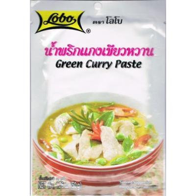 Lobo Green Curry Paste 1.76oz. (3 Sachets)