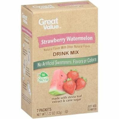 Great Value Strawberry Watermelon Drink Mix 7 Packets (Pack of 2)