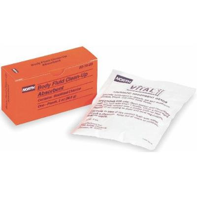 North by Honeywell 021605 Body Fluid Clean-up Absorbent, 2 Ounce, 1 pouch per unit **