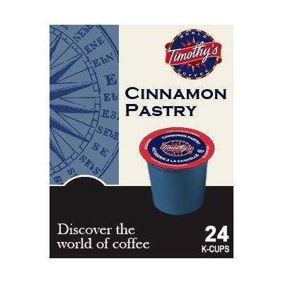 Timothy's World Coffee CINNAMON PASTRY & GERMAN CHOCOLATE CAKE Flavored Variety Pack 48 K-Cups for Keurig Brewers