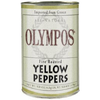 Olympos Fire Roasted Yellow Peppers, Sweet Florina Variety, 9lb 4 oz Can