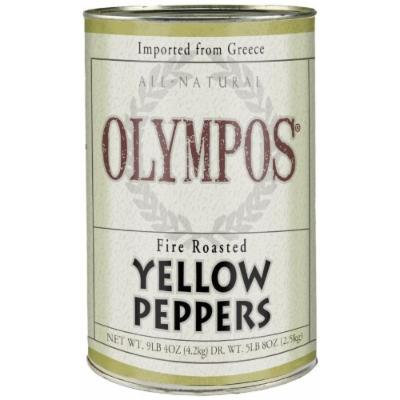 Olympos Fire Roasted Yellow Peppers, Sweet Florina Variety, 9lb 4 oz Can